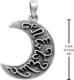 Sterling Silver Artemis Moon Goddess Pendant