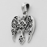Sterling Silver Small Raven Pentacle Pentagram Pendant