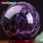 1pc Majestic Natural Amethyst Crystal Ball - Smoothly Polished Sphere for Aesthetic Home Decor - Enchanting Gemstone, Ideal Holiday Gift to Delight