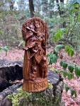 Odin Wood Statue – Hand-Carved Norse God Sculpture