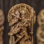 Odin Wood Statue – Hand-Carved Norse God Sculpture