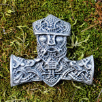 Large Pewter Mammen Style Thor's Hammer Pendant