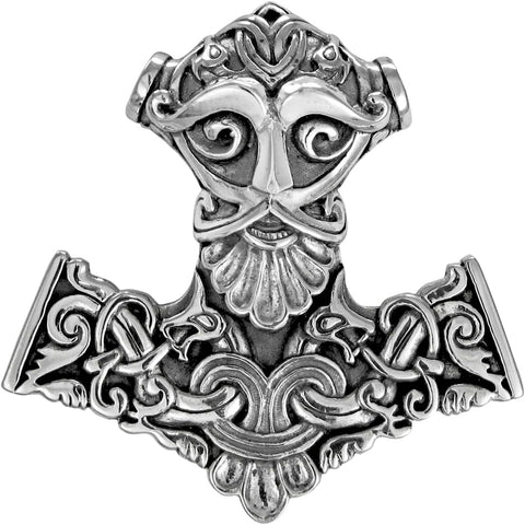 Large Sterling Silver Thor Hammer Pendant
