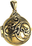 Bronze Celtic Swirl with Hidden Pentacle Pentagram Locket