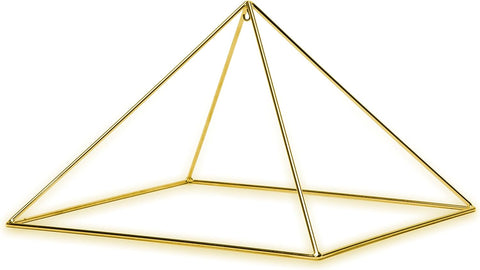 Finest Quality 51 Degree 9" 24k Gold-Plated Copper Meditation Pyramid for Healing
