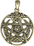 Bronze Cut Out Moon Pentacle Pendant