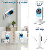 Baby Monitor- HB26 Video Baby Monitor with 2.4 Inch Screen, Night Vision, Temperature Sensor, VOX Mode, One-Way Talk