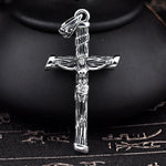 Pure 925 Sterling Silver Christian Necklace Pendant for Men Fashion Jewelry Crucifix Jesus Cross pendant No Chain Jewelry Gift