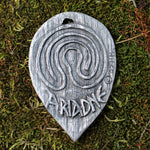 Large Pewter Ariadne Goddess of the Labyrinth Charm Pendant