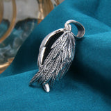 Genuine 925 Sterling Silver Raven Wings Pendant Handcrafted Viking Jewelry Gifts