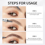 4 Point Eyebrow Pencil Waterproof Liquid Eyebrow Pen Makeup Long Lasting 4 Fork Tip Brow Pen Cosmetic Microblade Brow Pencil NEW