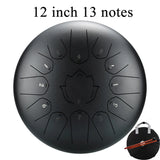 Hluru Glucophone Steel Tongue Drum 13 Inch 15 Notes C Ethereal 12 Inch 13 Notes Drum Handpan Percussion Musical Instrument