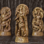 Odin Wood Statue – Hand-Carved Norse God Sculpture