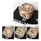 3D Wooden Jewelry Case Mechanical Puzzles Assembling Building Constructor Blocks Model Ring Necklace Code Password Safe Box DIY