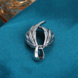 Genuine 925 Sterling Silver Raven Wings Pendant Handcrafted Viking Jewelry Gifts