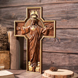 Ascension of Jesus, catholic cross, statue of Jesus on the cross, decorative Christian cross, baptism