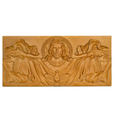 Catholic Saints Church cross-wall decoration Sacred Heart Jesus wood carving plaque human savior Christ baptistery statue