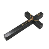 Christian Wall Cross Orthodox Church Utensils Black Wood Jesus Christ Religious Home Decoration