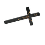 Christian Wall Cross Orthodox Church Utensils Black Wood Jesus Christ Religious Home Decoration