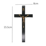 Christian Wall Cross Orthodox Church Utensils Black Wood Jesus Christ Religious Home Decoration