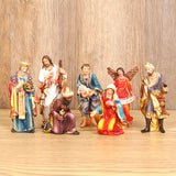 Christmas Nativity Scene Figures Resin Catholic Church Souvenirs Jesus Birthday Home Decoration