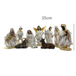 Christmas Nativity Scene Figures Resin Church Souvenirs Crib Jesus Birth Catholic Gift