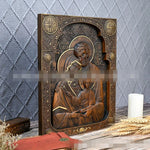 Church Decoration Relic Mother Joseph Holy Family Three Saint Wood Carving Christmas Birth Religious Figures