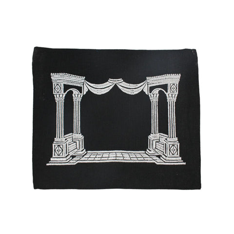 Church Utensils Judaica Linen Tefillin Bag For Tallit With House Desin Embroidery