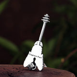 Engrave Name  New  Gothic Stainless Steel Guitar Necklace Men Musical Pendant Rock Accessories Boyfriend Gift