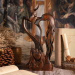 Eternal Love Home Decor Wooden Decor, Tabletop Sculpture, Couple Kissing Love Art, Statue, Couple Gift