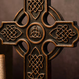 European Retro Celtic Cross Wall Hanging, Wood Carving Crafts, Christian Church, Home Decoration, Gift