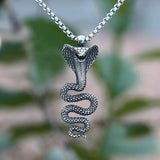 Fashion 3D  New Cobra Snake Pendant Necklace Fashion Metal Chain Jewelry Animal Accessories