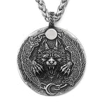 Great Details Viking Jewelry Stainless Steel Fenrir Pendant Necklace
