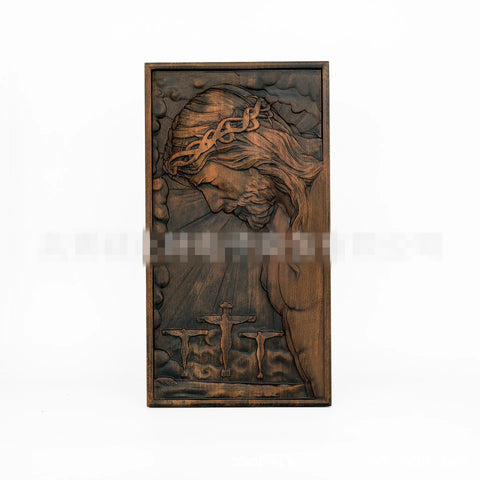 Holy Relic Jesus Cross Wood Carving Wall Decor Beech Religious Figures Catholic Church Souvenirs