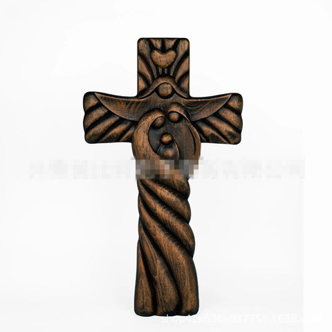 Holy Relices Bible Wooden Carving Wall Home Decoration Christmas Figures Church Souvenirs Jesus Cross Religious Decor