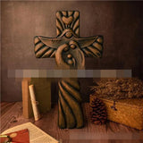 Holy Relices Bible Wooden Carving Wall Home Decoration Christmas Figures Church Souvenirs Jesus Cross Religious Decor