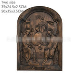 Holy Trinity Byzantine Paiting Wood Carving Church Decoration Faster And Son Spirit Figures Wall Decor Souvenirs