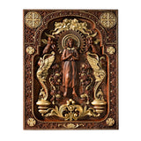 Jesus Christ Icon Ascension Wooden Jesus and Lion Christian Statue Best Gift for Disciples