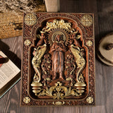 Jesus Christ Icon Ascension Wooden Jesus and Lion Christian Statue Best Gift for Disciples