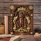 Jesus Christ Icon Ascension Wooden Jesus and Lion Christian Statue Best Gift for Disciples