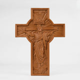 Jesus Christ Wooden Cross, Catholic Cross, Wall Hanging, Ascension, Home Altar, Church Decoration, Christian Easter Gift