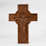 Jesus Christ Wooden Cross, Catholic Cross, Wall Hanging, Ascension, Home Altar, Church Decoration, Christian Easter Gift