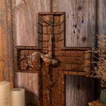 Jesus Christ the Savior, Decorative Christian Cross, Wall Cross, Wooden Cross Baptism, Jesus Home Decor, Catholic Wall Art