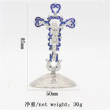 Jesus Cross Catholic Church Utensils Religious Christ Oil Dripping Ornament Car Metal Crafts Orthodox Crucifixo Gift