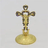 Jesus Cross Catholic Church Utensils Religious Christ Oil Dripping Ornament Car Metal Crafts Orthodox Crucifixo Gift