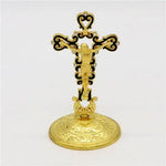 Jesus Cross Catholic Church Utensils Religious Christ Oil Dripping Ornament Car Metal Crafts Orthodox Crucifixo Gift