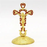 Jesus Cross Catholic Church Utensils Religious Christ Oil Dripping Ornament Car Metal Crafts Orthodox Crucifixo Gift