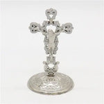 Jesus Cross Catholic Church Utensils Religious Christ Oil Dripping Ornament Car Metal Crafts Orthodox Crucifixo Gift