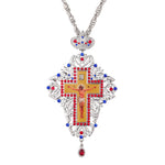 Jesus Cross Necklace Orthodox Priest Crystal Church Gift Virgin Mary Catholic Utensils Religious Prayer