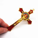 Jesus Cross Red Catholic Christ Orthodox Metal Church Utensils Wall Cross Christian